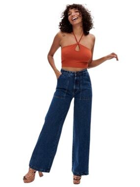 NWOT Lucy & Yak Delores Wide Leg Organic Cotton Jeans Size W26